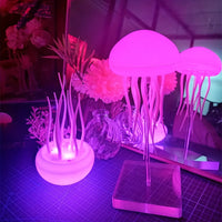 Modern Jellyfish Table Lamp Cartoon Dancing Jellyfish Bedside Lamp Adjustable Color LED Night Light Birthday Gift for Kids New