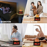 Mini Aroma Diffuser Fireplace Essential Oil Diffuser Colorful Flame Air Humidifier Home Ultrasonic Cool Mist Maker with Light